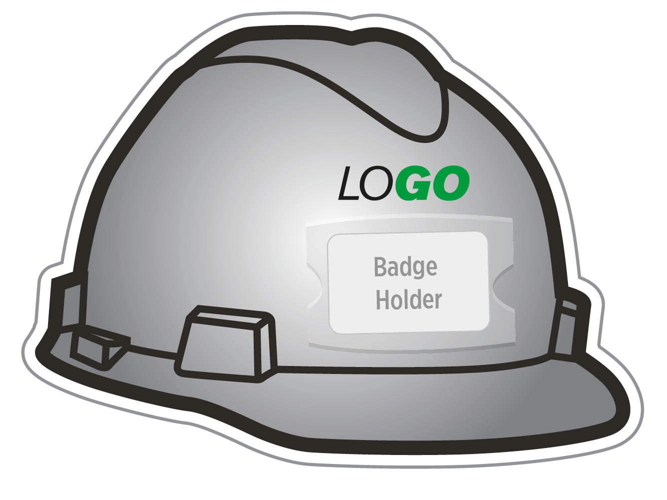 An icon of an MSA hard hat with a badge holder